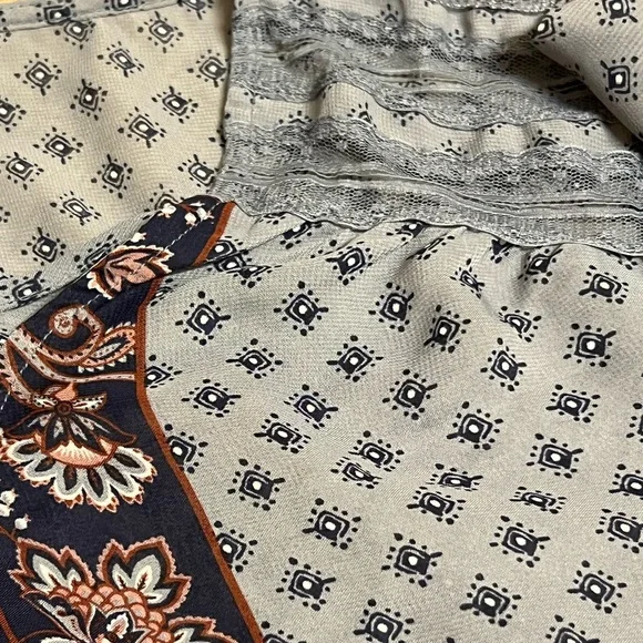 Maurices Sheer Lace Detail Blouse Top Women's M Medium - Picture 5 of 13